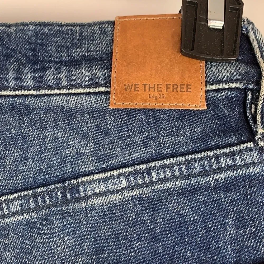 We the free skinny blue Jean button fly high waist